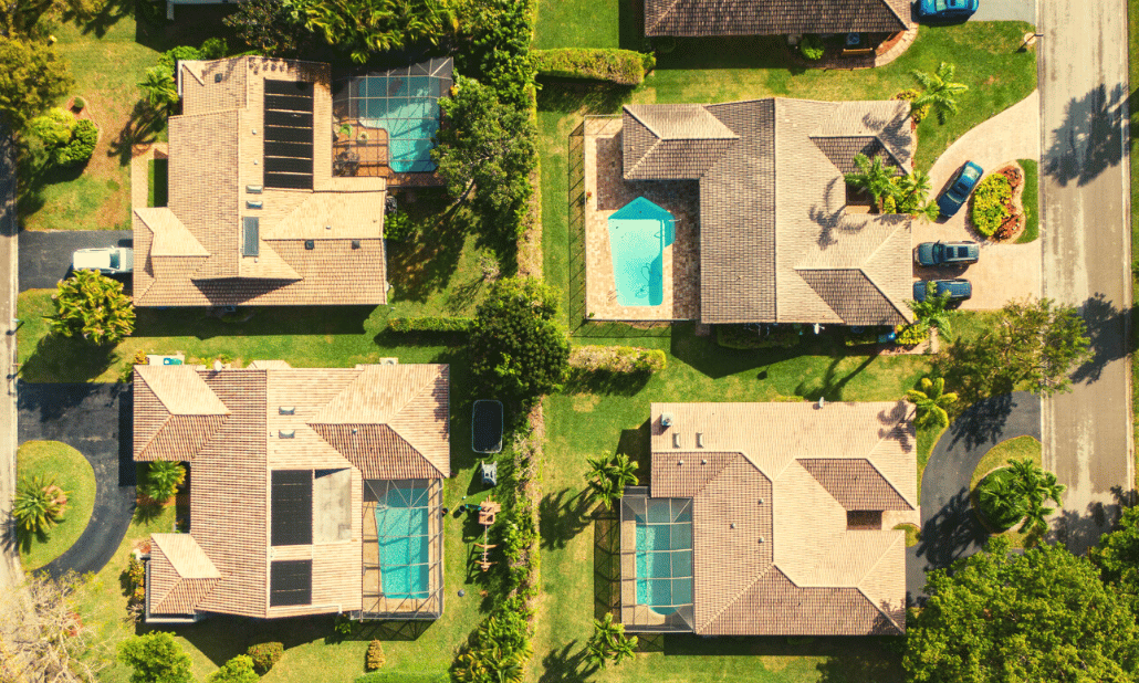 drone photography of homes